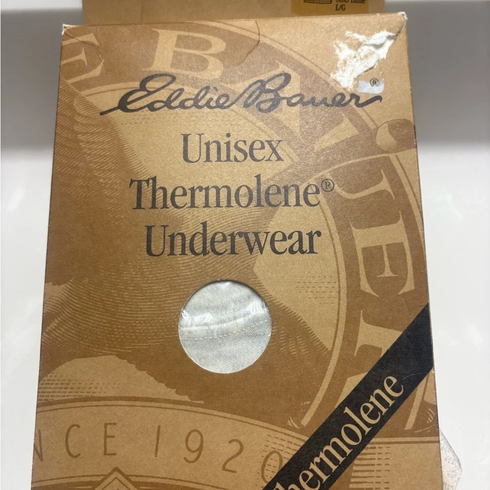 NEW Eddie Bauer Unisex Thermolene Undershirt Oatmeal Comfortable Winter L